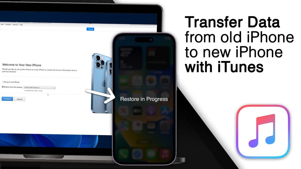transfer date de pe un telefon pe altul prin iTunes