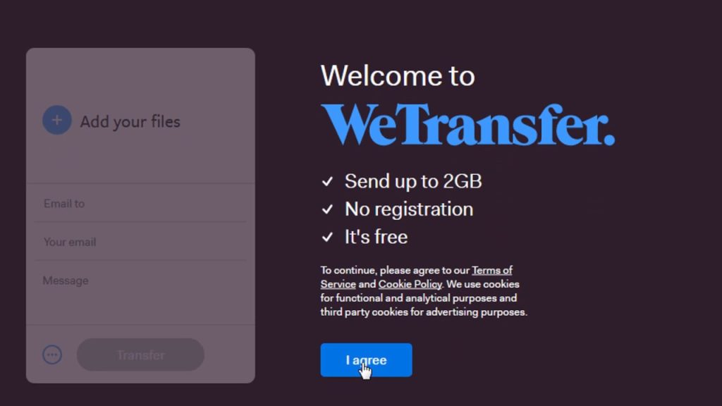 Cum transfer fisiere mari prin WeTransfer